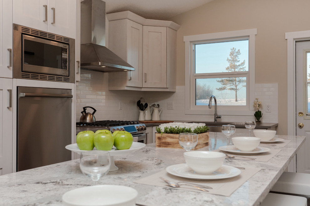 Home design - transitional home design idea in Edmonton