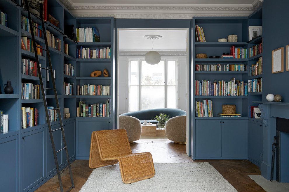 Design ideas for a transitional home office in London.