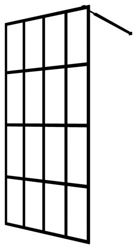 vidaXL Shower Enclosure Walk-in Shower Screen Frosted Tempered Glass 39.4"x76.8"