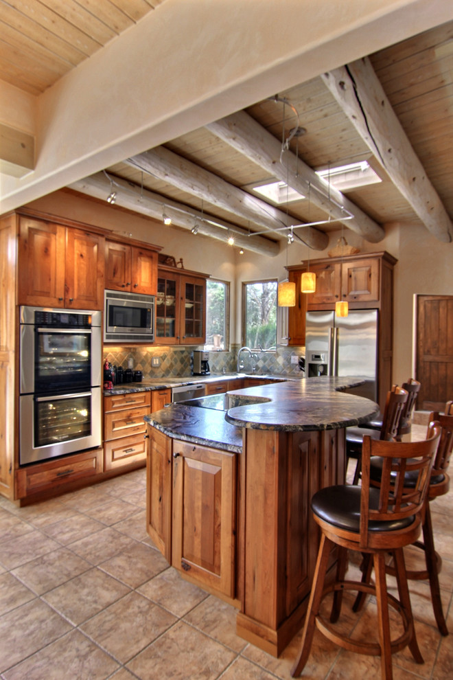 Mountain style kitchen photo in Albuquerque