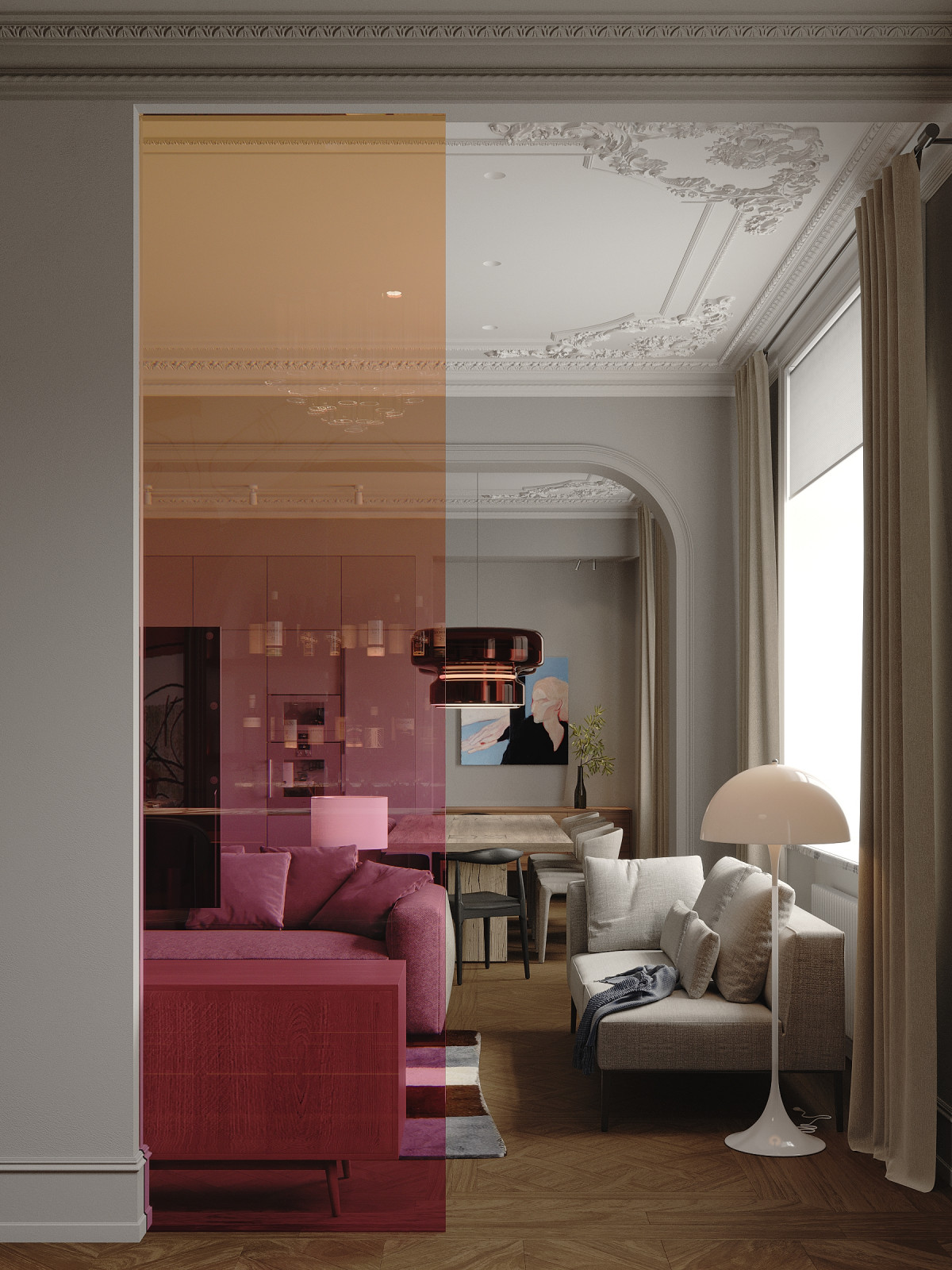 Яркая квартира с баром