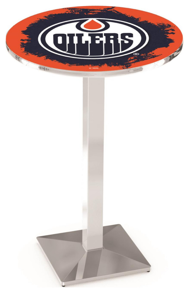 Holland Bar Stool Edmonton Oilers 36" Pub Table With L217C3628EdmOil