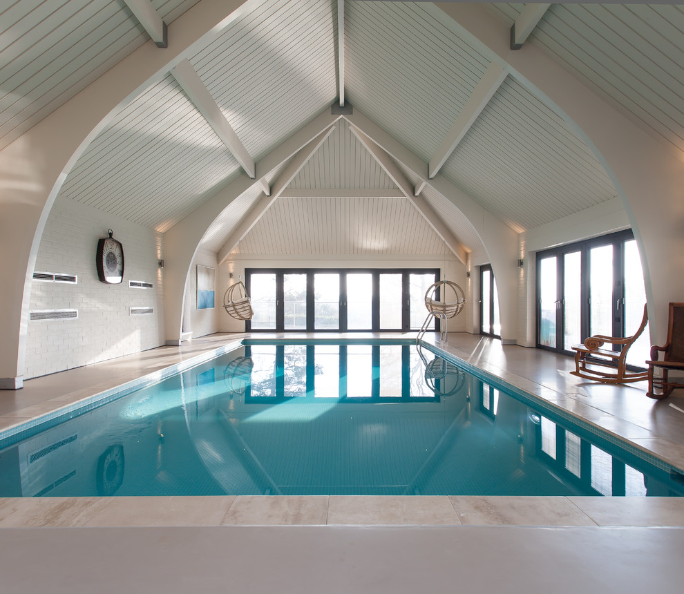 Inspiration for a scandinavian pool in London.