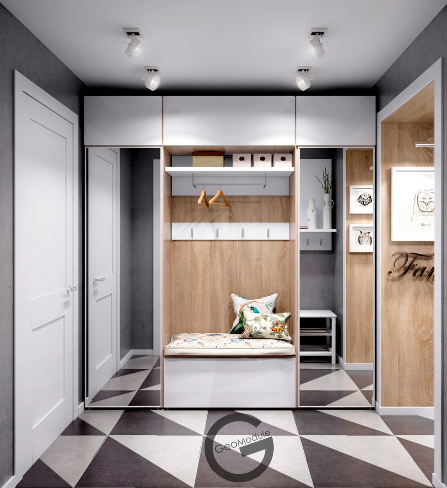 Проект квартиры для семьи. "Серая дымка"