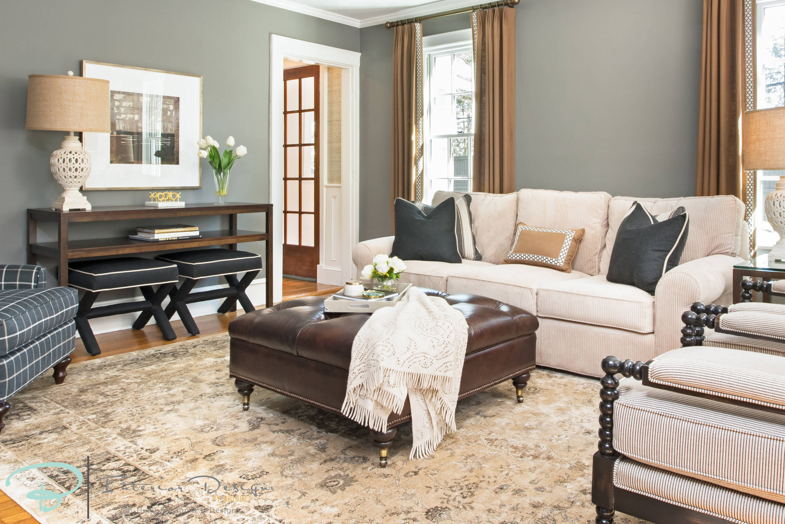 Transitional family Room