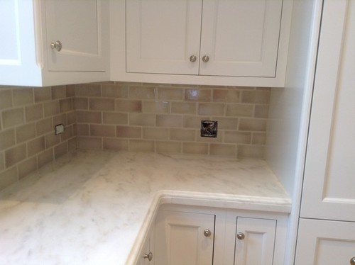 Le Tile Backsplash Subway Kitchen Silver Le Backsplash Done