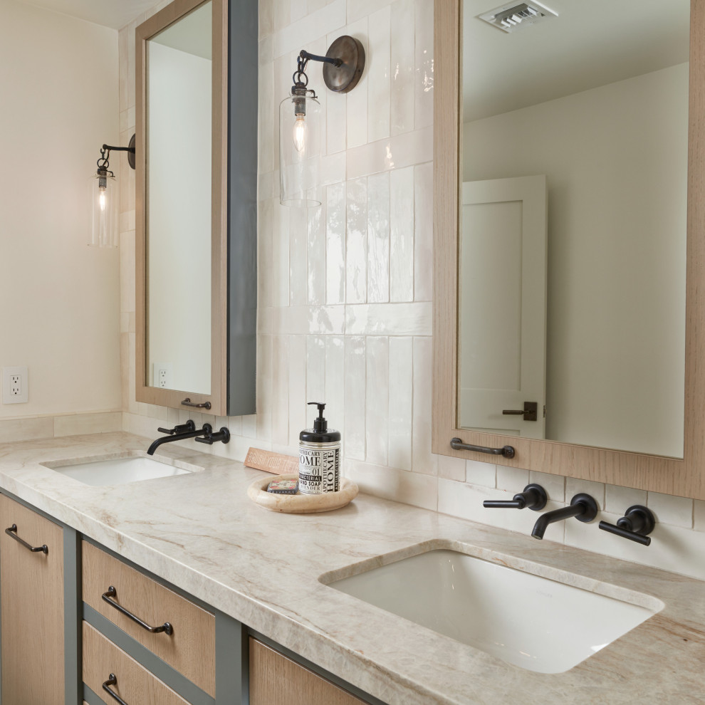 Perla Venata Quartzite Bathroom Transitional Bathroom Phoenix