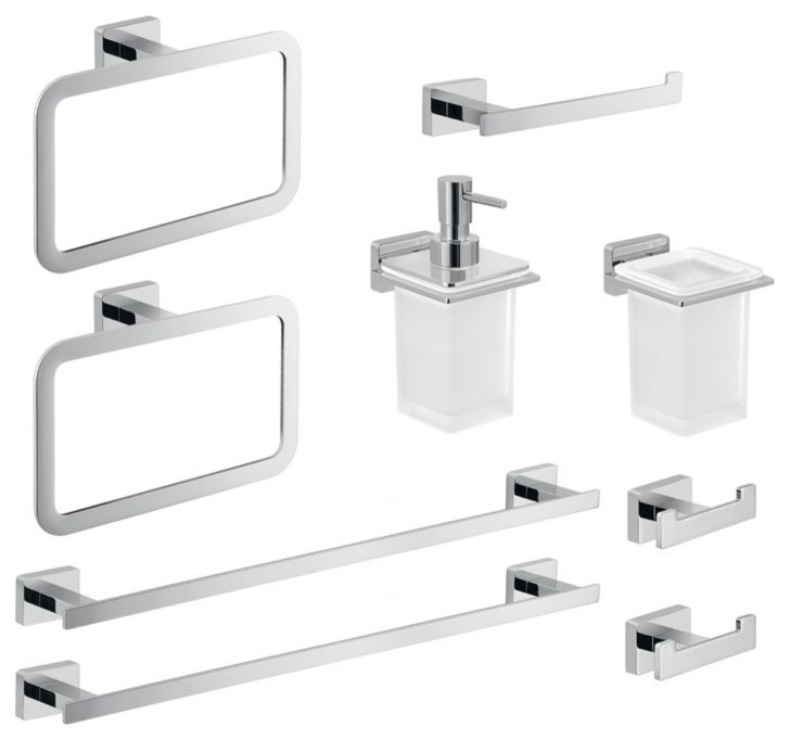 His and Her Bathroom Accessory Set - Contemporary - Bathroom Accessory