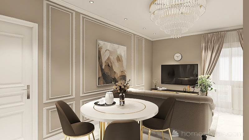 Проект  для молодой семьи в стиле неоклассика