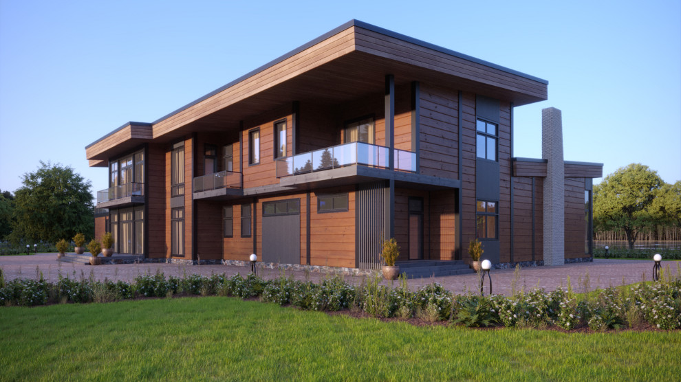 Проект частной резиденции в стиле Райта