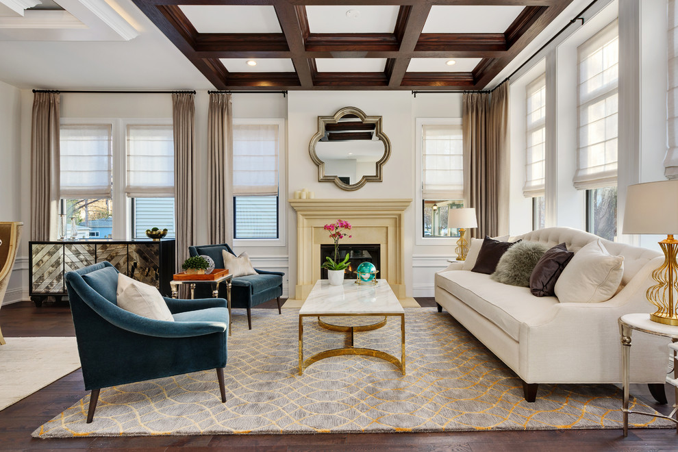 Living Spaces Transitional Living Room Chicago by United