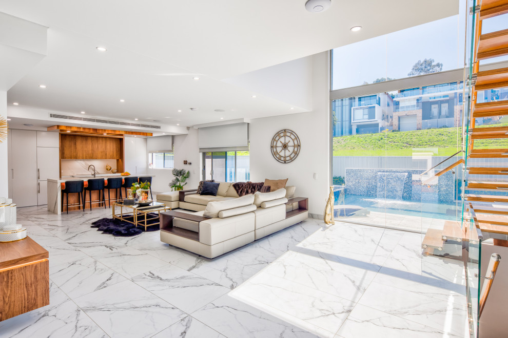 Modern living room in Sydney.
