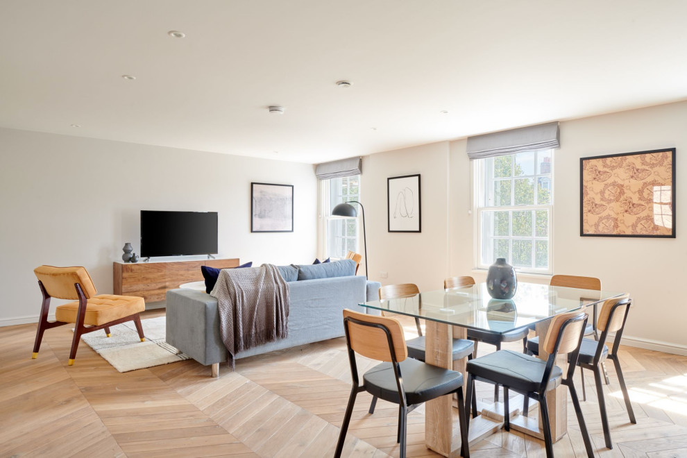 Eclectic living room in Other.