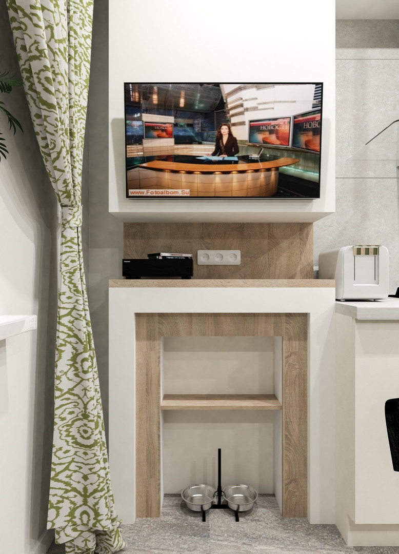 Очаровательная кухня-столовая.