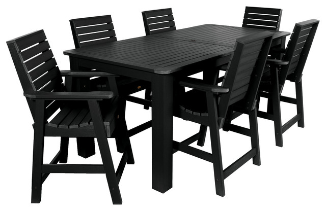 Weatherly 7 Piece Rectangle Counter Height Dining Set Piece Rectangle Counter Height Dining