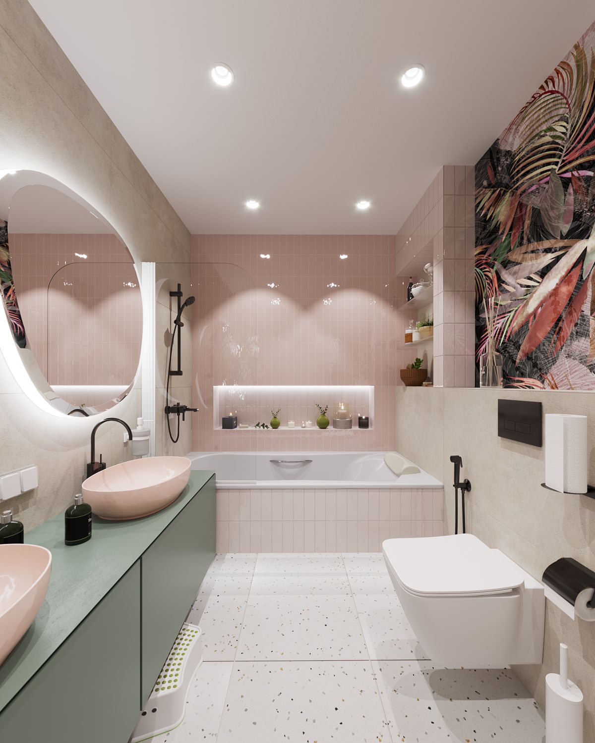 Колоритная квартира для семьи с двумя детьми (девочками)