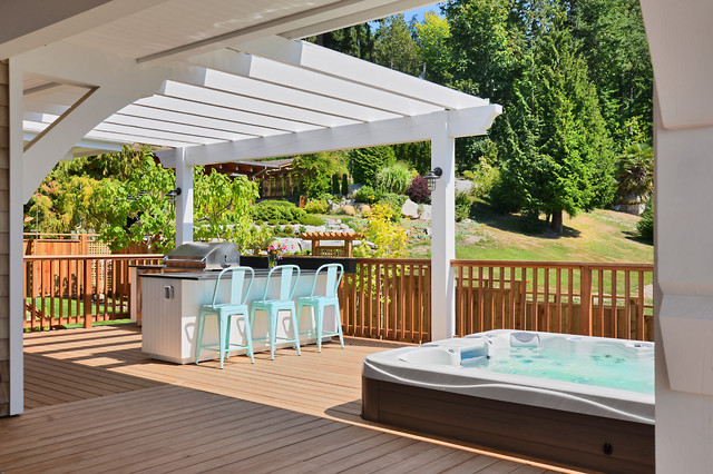 Craftsman Beach House Gibsons BC coastal-deck