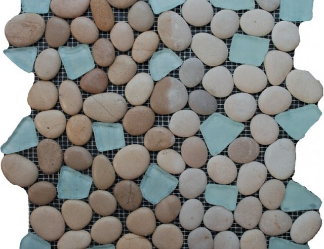 12 X12 Sea Gl Tile And Pebbles Spring Brook Mosaic Blend 12 X12 Sea Gl Tile And Pebbles Spring Brook Mosaic Blend