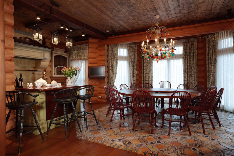 Деревянный дом 550 кв.м. в русском стиле