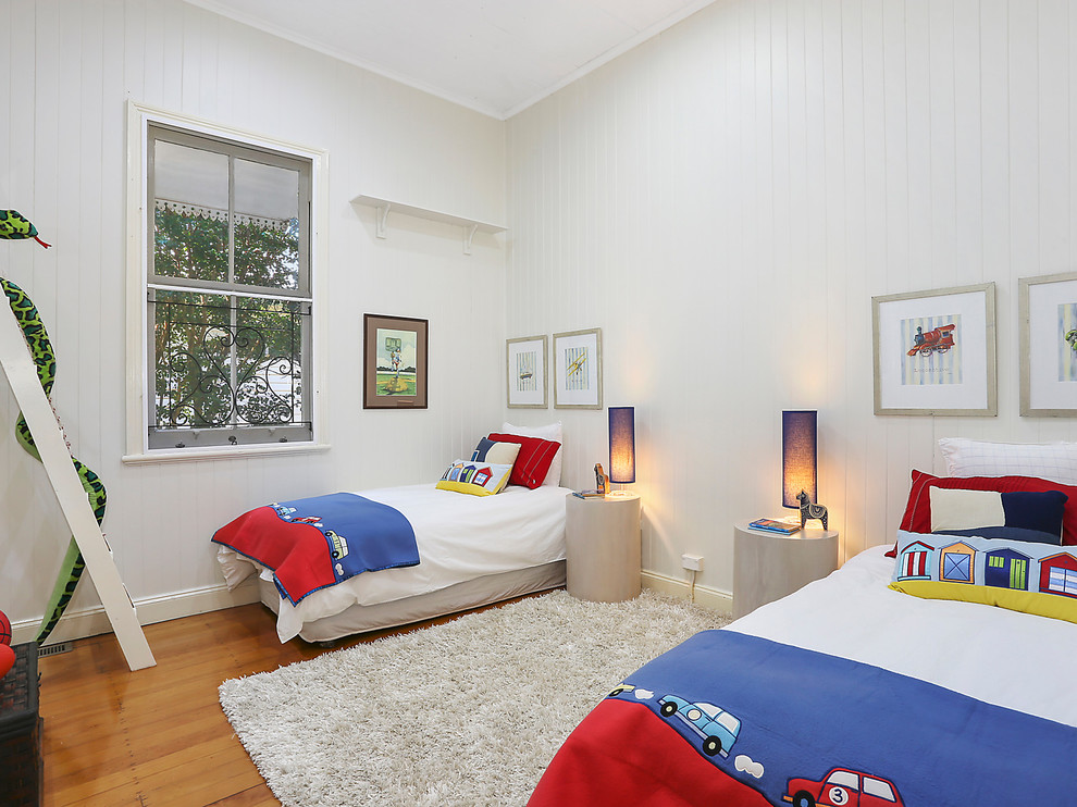 Photo of a transitional kids' room in Brisbane.
