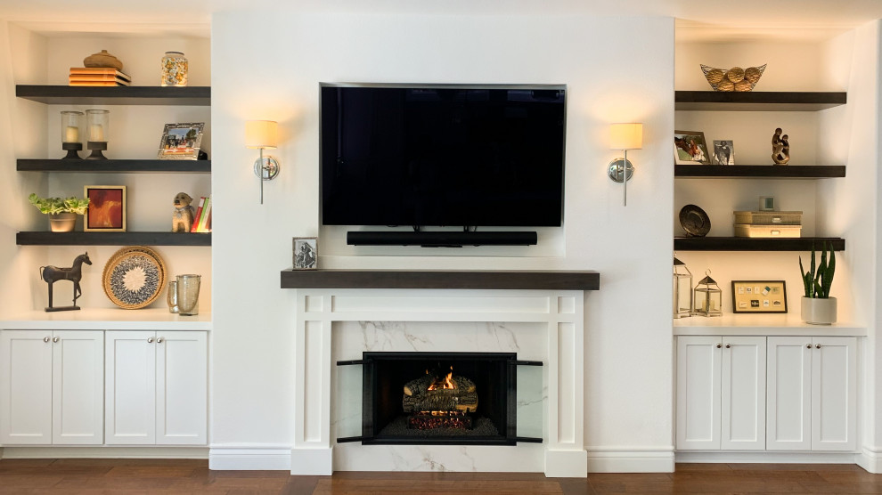 Kitchen Reface and Living Room Remodel