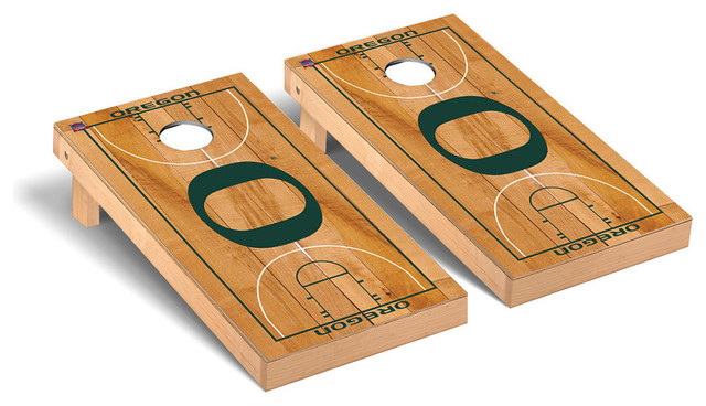 Oregon Ducks Cornhole Game Set Basketball Court