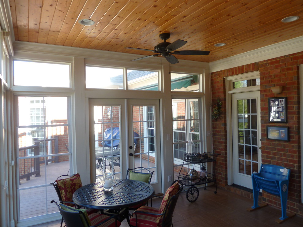 Inspiration for a traditional sunroom in Charlotte.