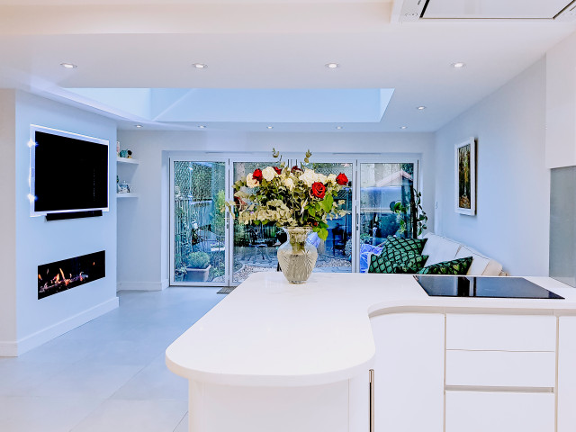 Open Plan Interior trendy-dagligstue