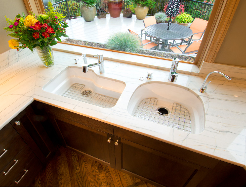 Inspiration for a transitional kitchen remodel in Seattle