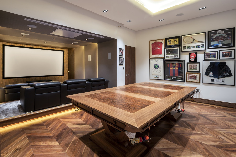 Lighting design for a contemporary basement complex, London Modern