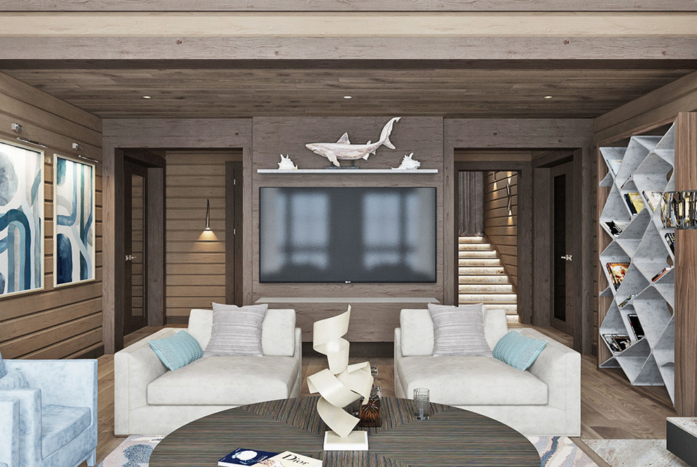 Элитный дом из клееного бруса проект "Мэрибель" от компании "ГрандСтрой"