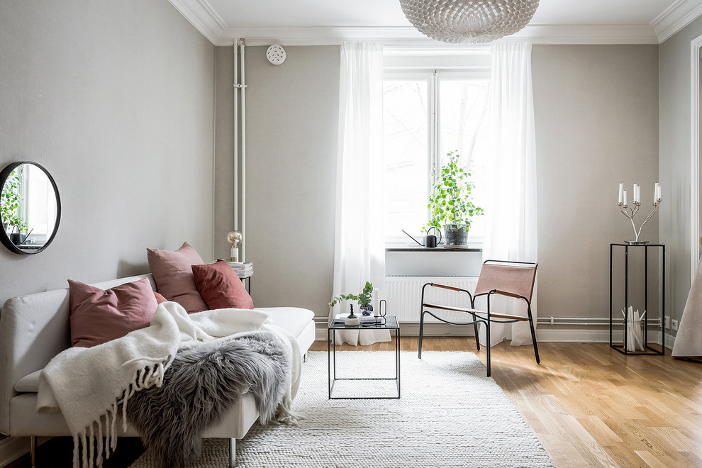 Inspiration for a scandinavian living room in Gothenburg.