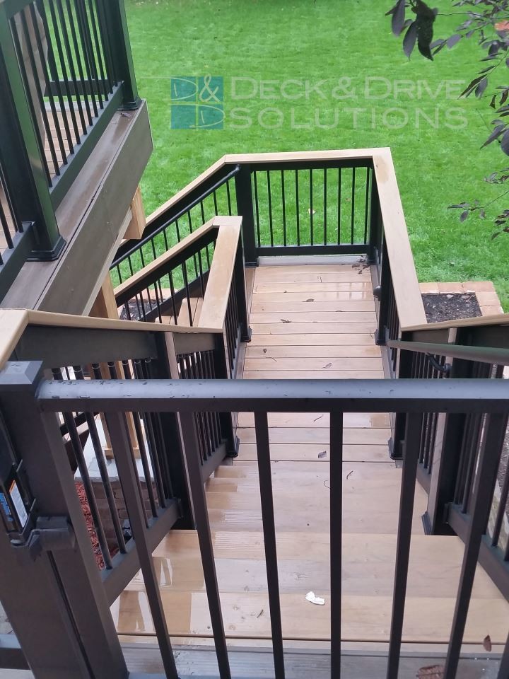 Example of a large backyard deck design