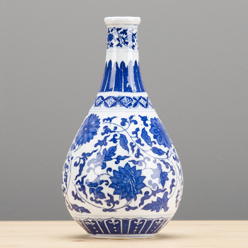 Vase Blue And White Traditional Indoor Pots And Planters by Shan Hill Design Houzz