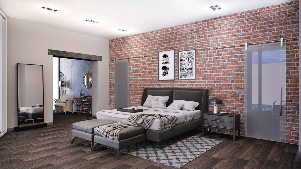 Спальня в Стиле Лофт
