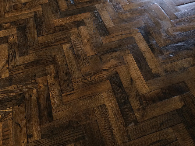 Herringbone Parquet contemporary-living-room