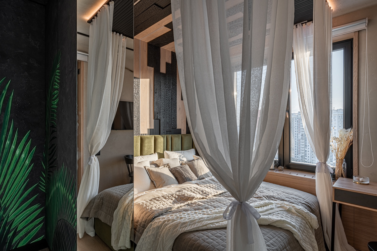 Спальня с видом на Бали