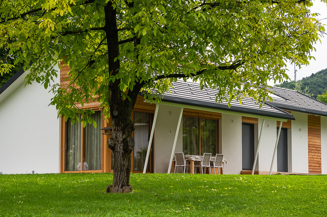 Casa in legno su un piano unico - 130 mq rustic-house-exterior