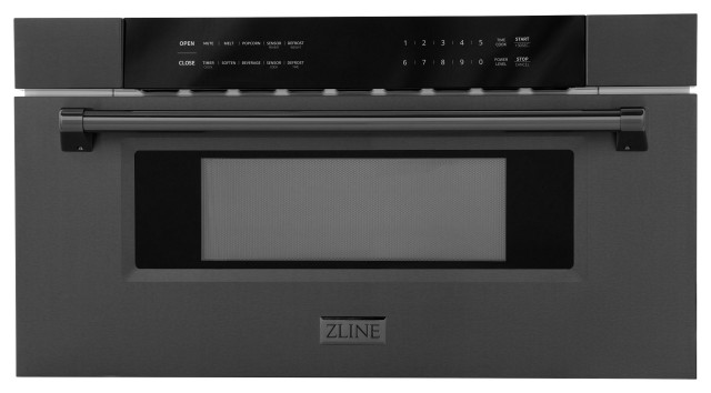 ZLINE 30" 1.2 cu. ft. Built-in Microwave Drawer in Black Stainless Steel