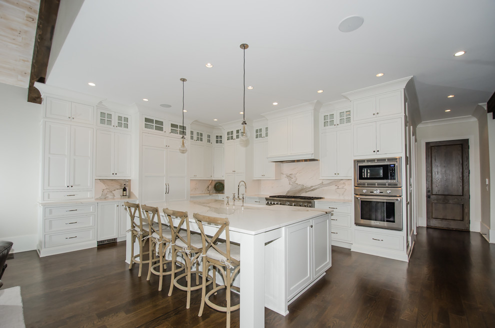Example of a transitional kitchen design in Atlanta