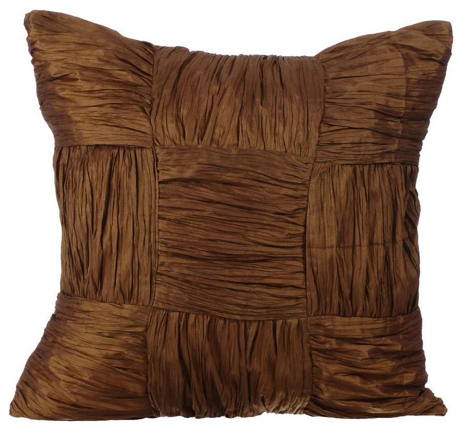 Crushed Solid Color White Crushed Art Silk Pillow Covers, Pure Dreams