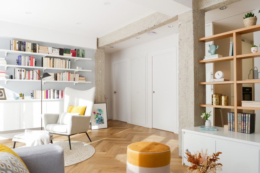 This is an example of a scandinavian living room in Bilbao.