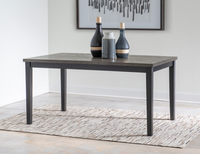 Ansel Black And Gray Dining Table - Transitional - Dining Tables - by ...