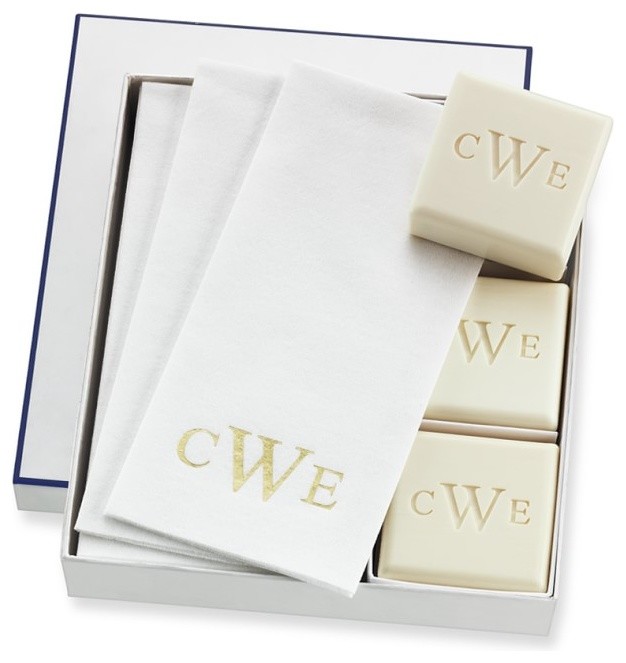 Williams-Sonoma Home Monogrammed Soap & Towel Gift Set