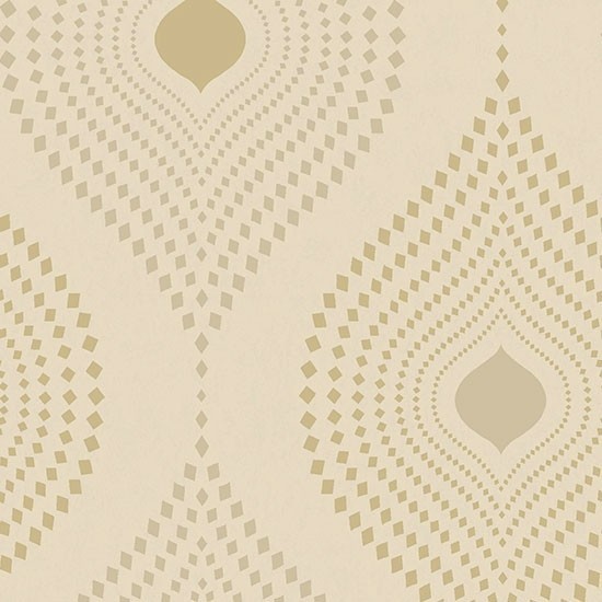 Tia Geometric Wallpaper, Gold, Sample