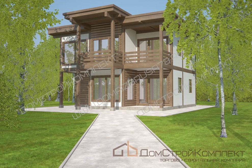 Красивый каркасный дом