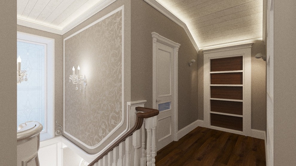 Интерьер коттеджа.  Современная классика.