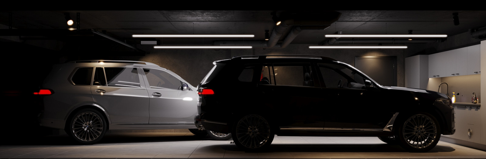 Гараж на две машины в частном доме