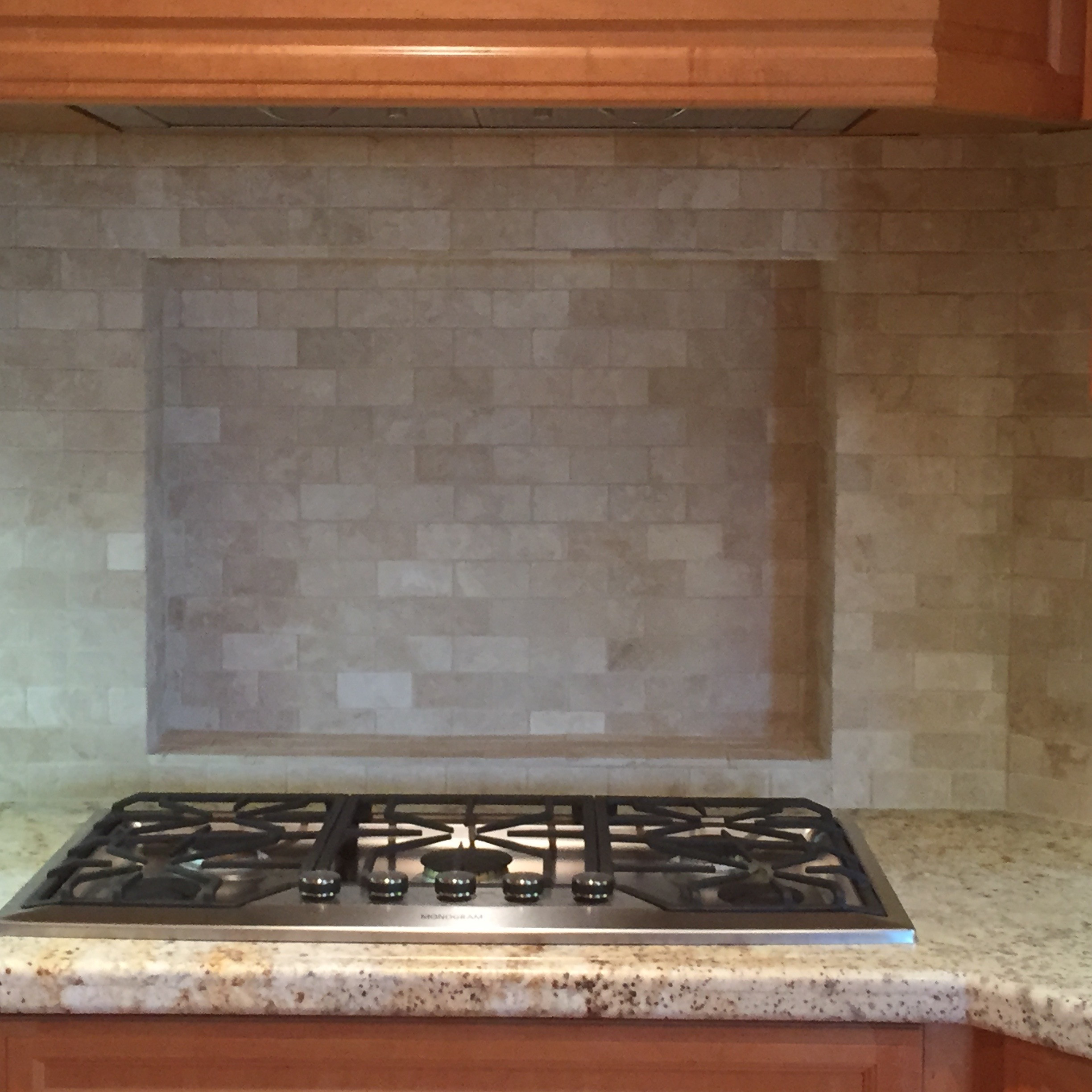 Granite Counter and Tile Backsplash