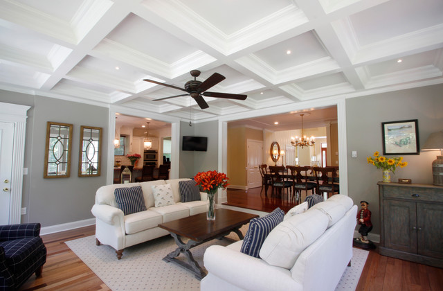 Coffered Ceilings Traditional Living Room New York